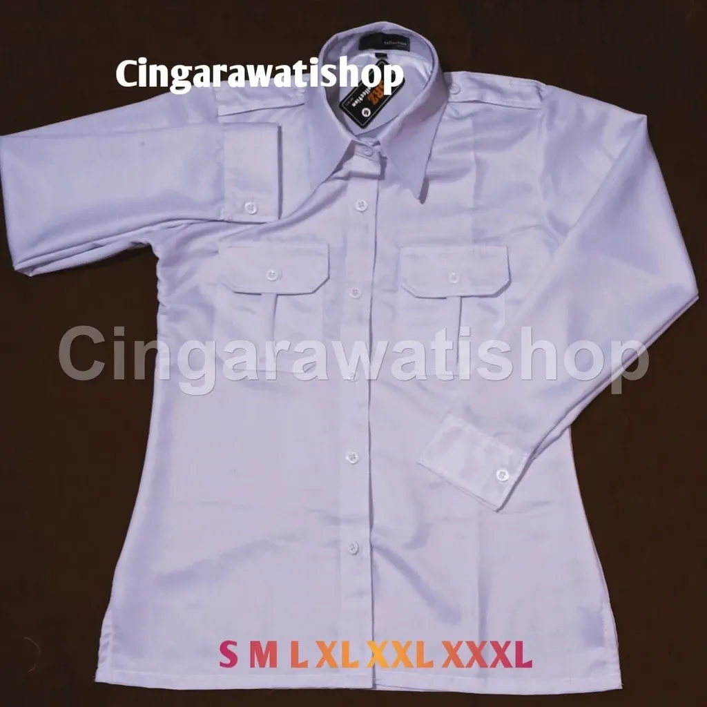 Baju Dinas Putih Pns Wanita Baju Pdh Wanita Putih Seragam Putih Pns Wanita Baju Putih Atasan Pns Cewek Lengan Panjang Lengan Pendek Terbaru