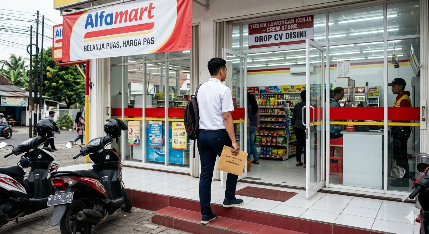 Contoh Surat Lamaran Crew Store Alfamart bagi Fresh Graduate