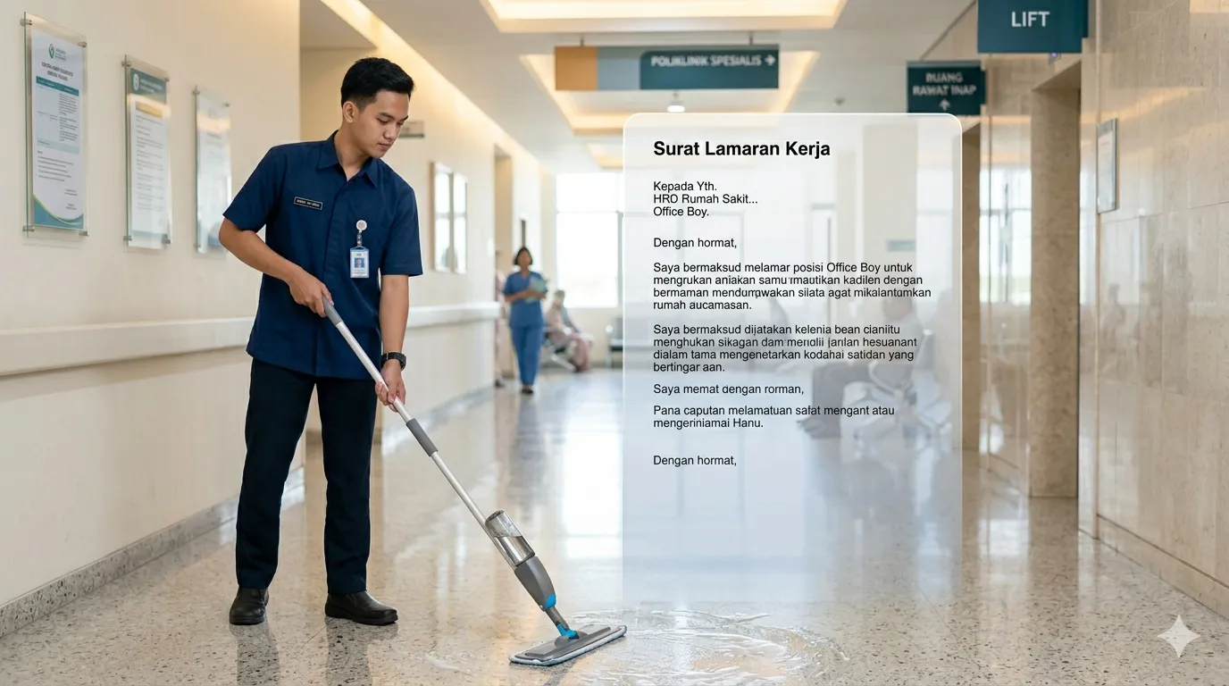Contoh Surat Lamaran Kerja Office Boy Rumah Sakit yang Benar dan Siap Kerja