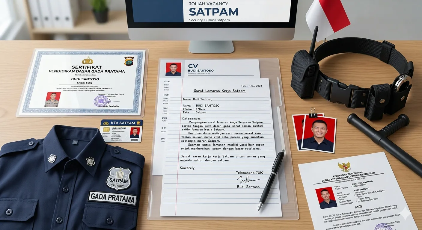 Contoh Surat Lamaran Kerja Satpam Tulis Tangan & Word (Siap Kopas)