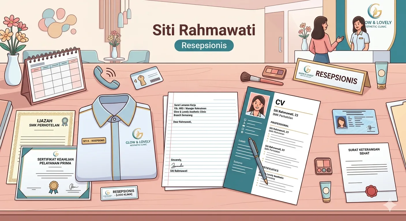 5 Contoh Surat Lamaran Kerja di Klinik Kecantikan (Resepsionis, Admin, Terapis, dll)