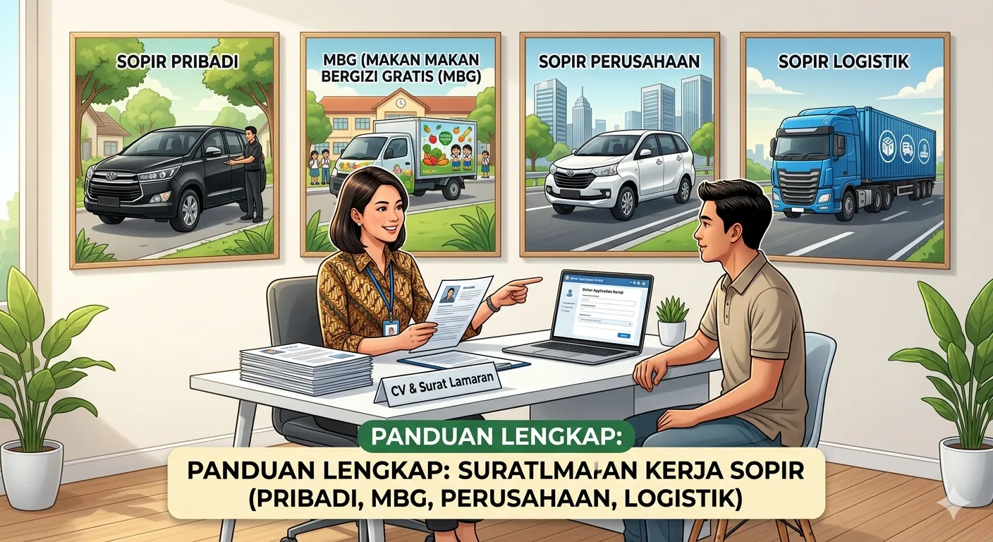 Contoh Surat Lamaran Kerja Sopir Pribadi, MBG, Perusahaan, dan Logistik