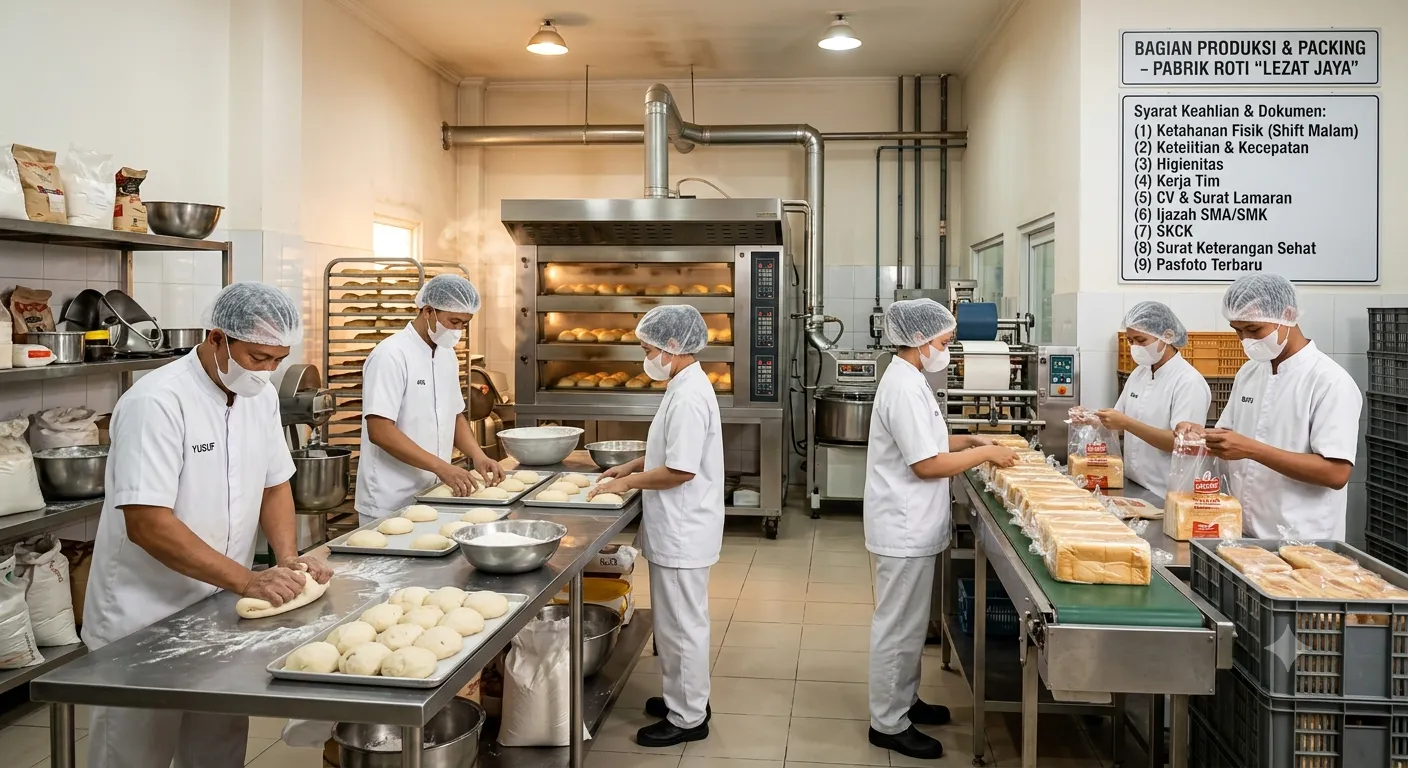 Contoh Surat Lamaran Kerja Pabrik Roti Bagian Produksi & Packing Terbaru